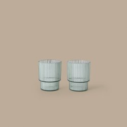 Ferm Living Ripple Kids B�rne Kopper 2stk Tea Green