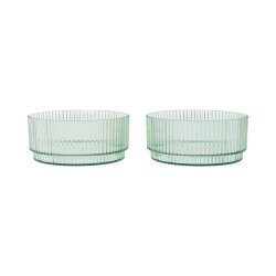 Ferm Living Ripple Kids B�rne Sk�le 2stk Tea Green