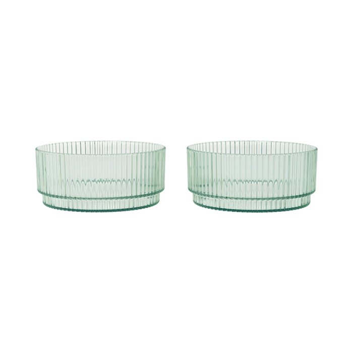 Ferm Living Ripple Kids B�rne Sk�le 2stk Tea Green