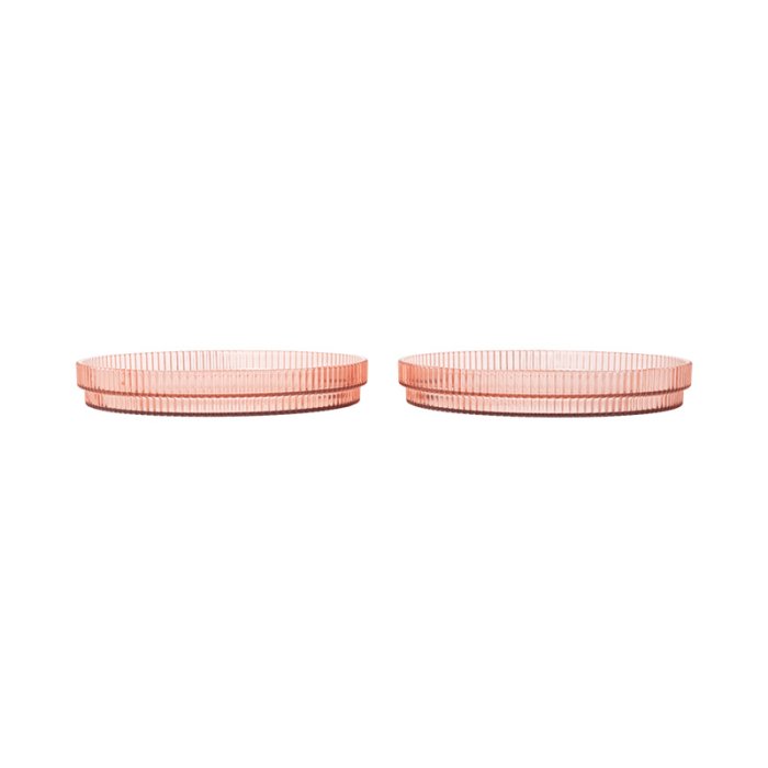 Ferm Living Ripple Kids B�rne Tallerkner 2stk Blush