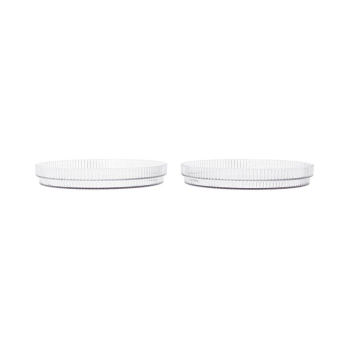 Ferm Living Ripple Kids B�rne Tallerkner 2stk Klar