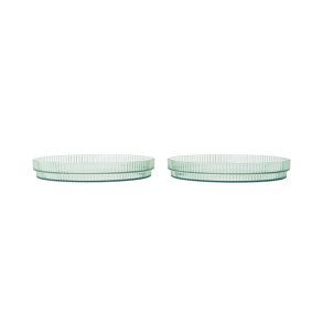 Ferm Living Ripple Kids B�rne Tallerkner 2stk Tea Green
