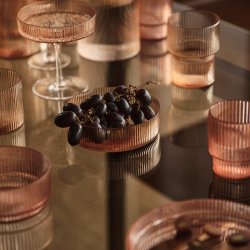 Ferm Living Ripple Serveringssk�le 4 stk. Blush