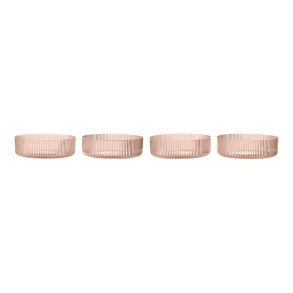 Ferm Living Ripple Serveringssk�le 4 stk. Blush