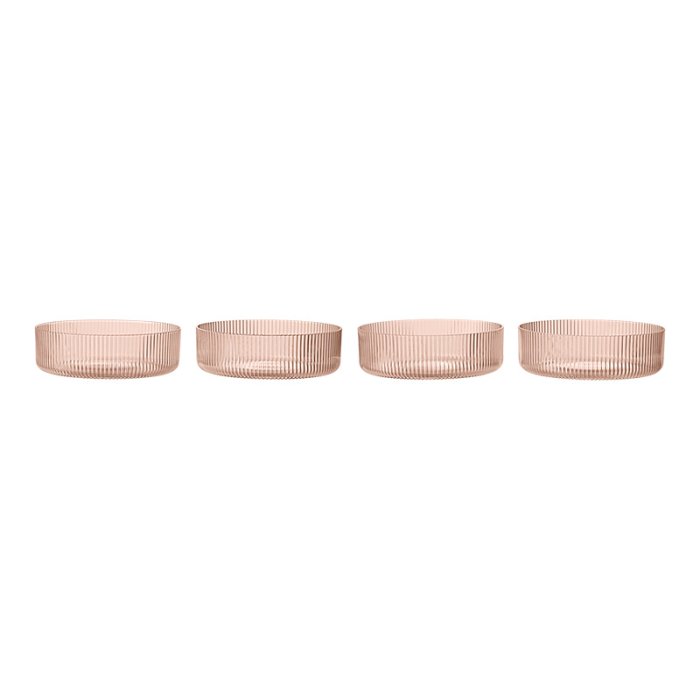 Ferm Living Ripple Serveringssk�le 4 stk. Blush