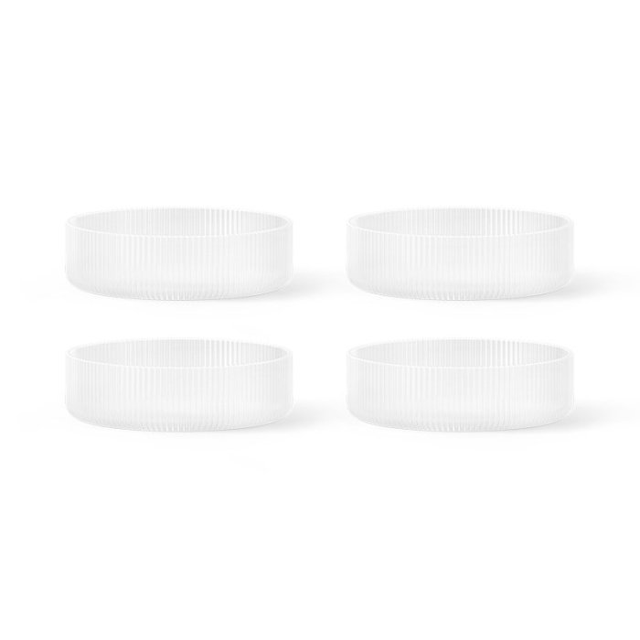 Ferm Living Ripple Serveringsskle - Frosted - 4 stk.