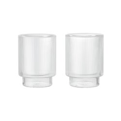 Ferm Living Ripple Termoglas 2 stk. Klar
