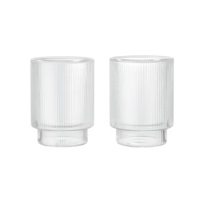Ferm Living Ripple Termoglas 2 stk. Klar