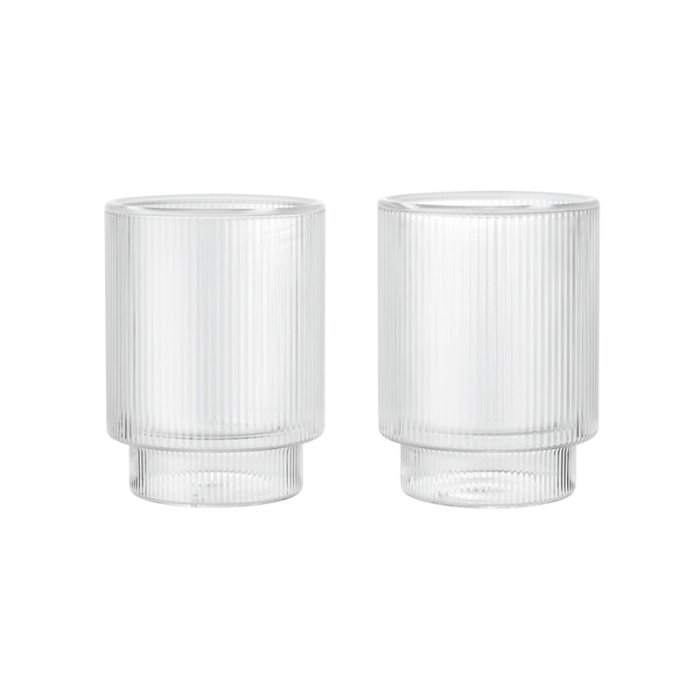 Ferm Living Ripple Termoglas 2 stk. Klar