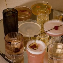 Ferm Living Ripple Tumbler Glas 2 stk. Blush