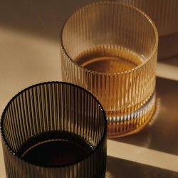 Ferm Living Ripple Tumbler Glas - Frosted - 2 stk