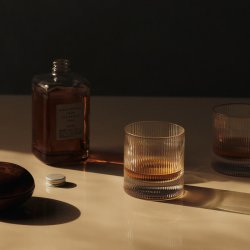 Ferm Living Ripple Tumbler Glas - Klar - 2 stk