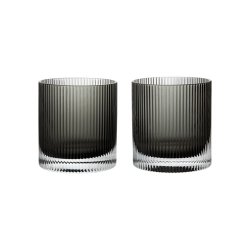 Ferm Living Ripple Tumbler Glas - Smoke - 2 stk