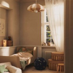 Ferm Living Rivan Lampesk�rm Papir Natural/Off-white