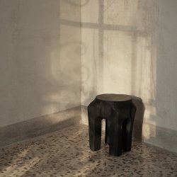 Ferm Living Root Stool Skammel Black Stained