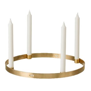 Ferm Living Rund Messing Lysestage - Stor