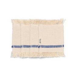Ferm Living Savor Coasters - Off-white/Bl - 4 stk.
