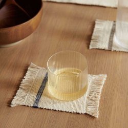 Ferm Living Savor Coasters - Off-white/Bl - 4 stk.