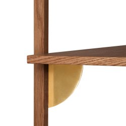 Ferm Living Sector Hylde - Single/Bred - Rget Eg/Messing