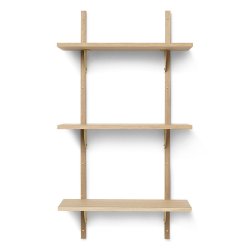 Ferm Living Sector Hylde - Triple/Smal - Eg/Messing