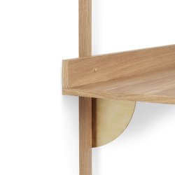 Ferm Living Sector Skrivebordshylde - Eg/Messing