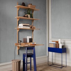 Ferm Living Sector Skrivebordshylde - Eg/Messing