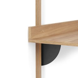 Ferm Living Sector Skrivebordshylde - Eg/Sort Messing
