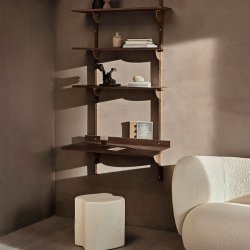 Ferm Living Sector Skrivebordshylde - Rget Eg/Messing