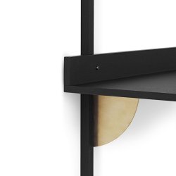 Ferm Living Sector Skrivebordshylde - Sort Ask/Messing