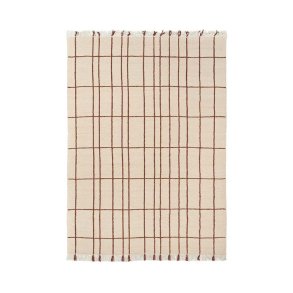 Ferm Living Sen T�ppe 140x200 cm Parchment/Chestnut