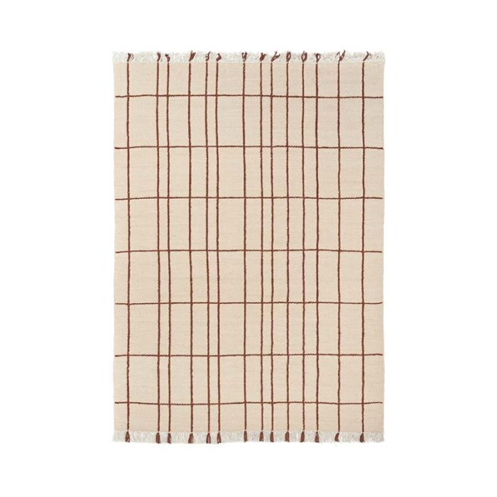 Ferm Living Sen T�ppe 140x200 cm Parchment/Chestnut