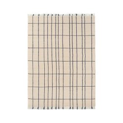 Ferm Living Sen T�ppe 140x200 cm Parchment/Indigo