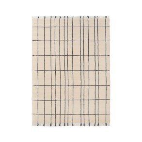 Ferm Living Sen T�ppe 140x200 cm Parchment/Indigo