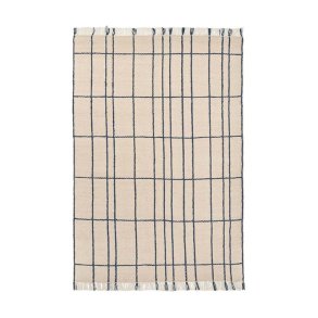 Ferm Living Sen T�ppe 170x240 cm Parchment/Indigo