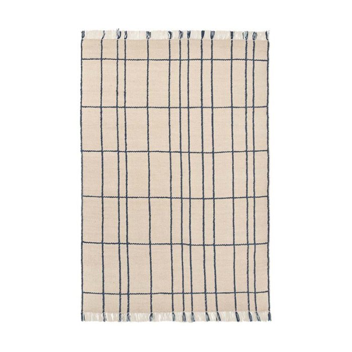 Ferm Living Sen T�ppe 170x240 cm Parchment/Indigo