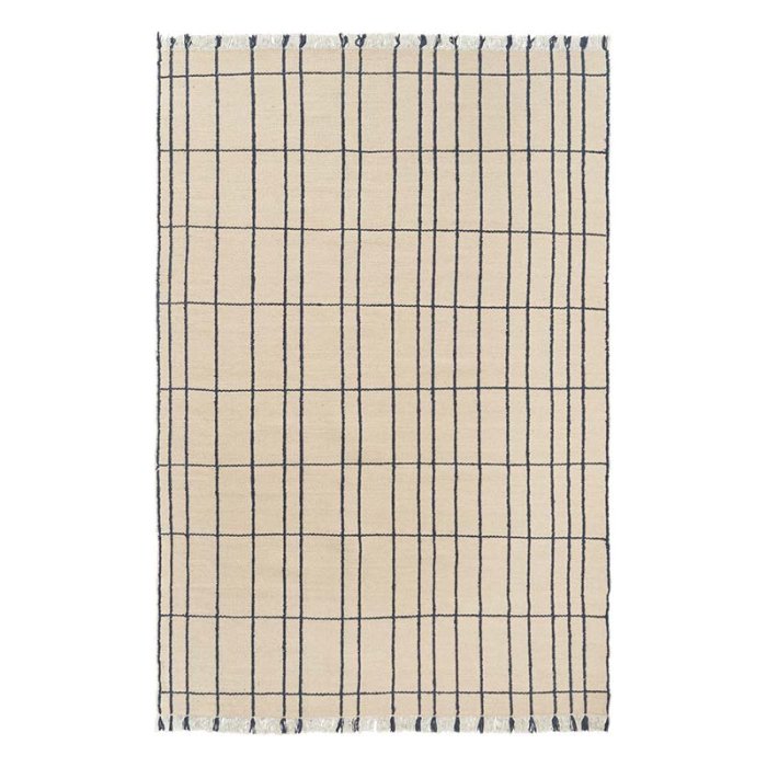 Ferm Living Sen T�ppe 200x300 cm Parchment/Indigo