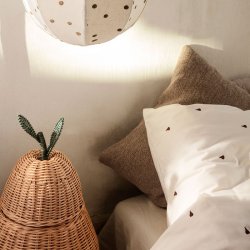 Ferm Living Pear Sengetj - Off-White/Cinnamon - 140x200 cm