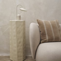 Ferm Living Senti Stripe Pudebetrk Dark Sand/Linen