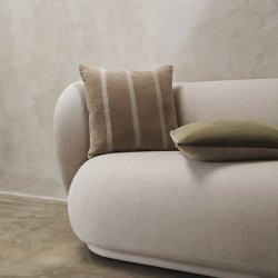 Ferm Living Senti Stripe Pudebetrk Dark Sand/Linen