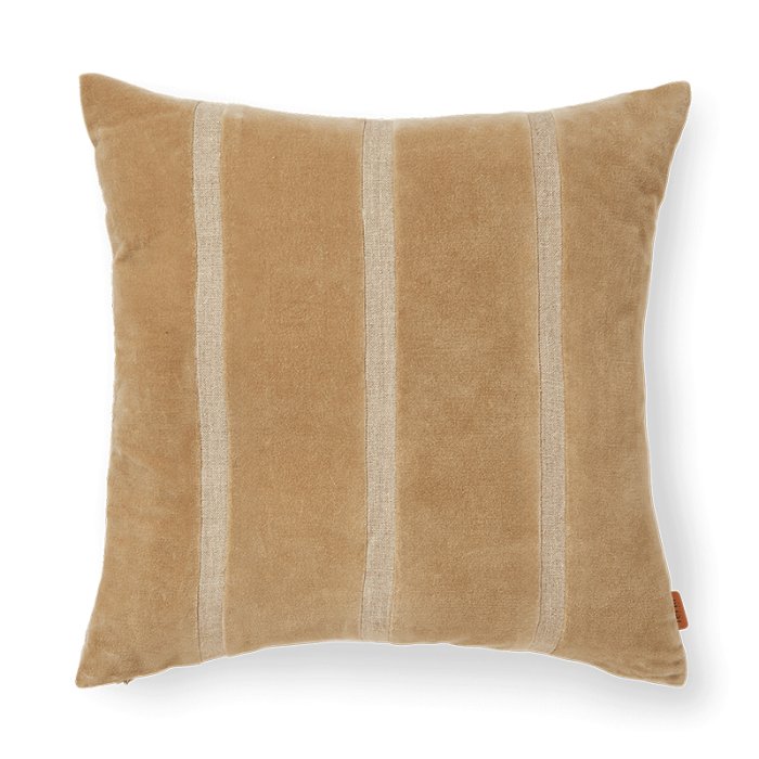 Ferm Living Senti Stripe Pudebetrk Dark Sand/Linen