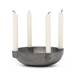 Ferm Living Bowl Lysestage - Small - Sort Messing 