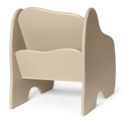 Ferm Living Slope Lounge Stol m/ bogreol - Cashmere