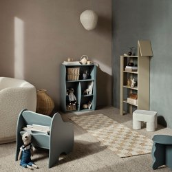 Ferm Living Slope Lounge Stol m/ Bogreol - Storm