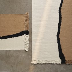 Ferm Living Soil Kelim Tppe 200x300 cm Dark Sand/Off-white