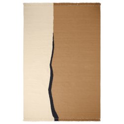 Ferm Living Soil Kelim Tppe 200x300 cm Dark Sand/Off-white