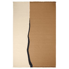 Ferm Living Soil Kelim Tppe 200x300 cm Dark Sand/Off-white