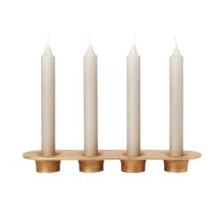 Ferm Living Soothe Lysestage 4 Lys Messing Finish