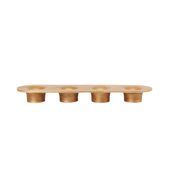Ferm Living Soothe Lysestage 4 Lys Messing Finish