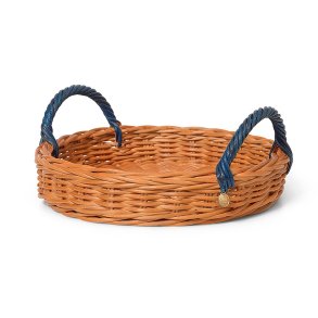 Ferm Living Blue Handle Tray Serveringsbakke - Natural/Blue