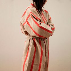 Ferm Living Field Robe Morgenk�be - Camel/Red